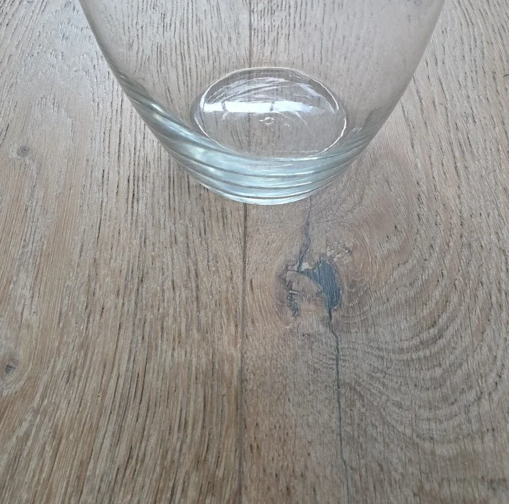 Clear Glass Decorative Vase - Classic Bulb Shape